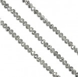 Zdjęcie - Kryształki oponki fasetowane silver steel 4x6mm